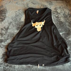 Under Armour Black Muscle Tee with Bull Graphic